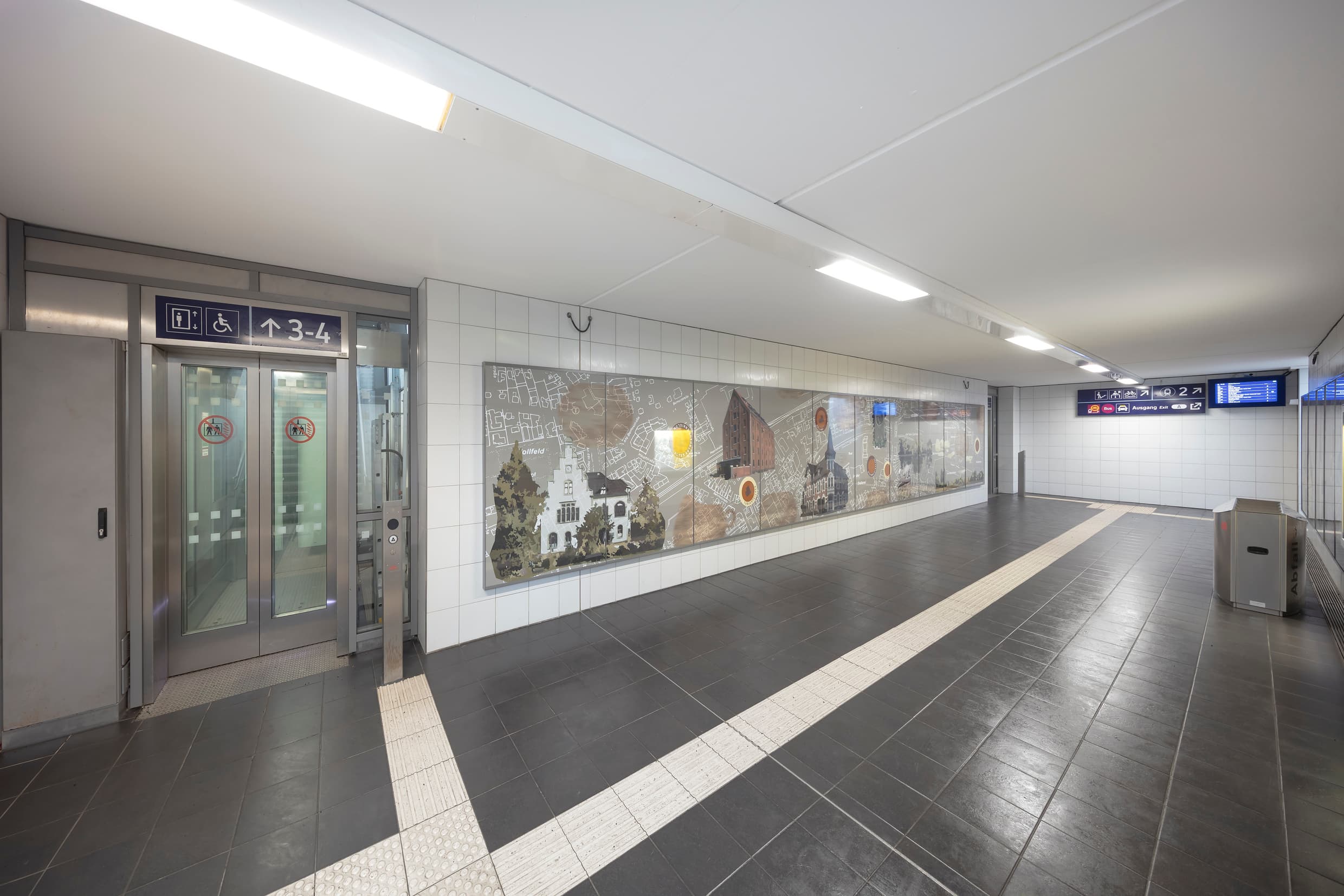 Neue Gestaltung im Personentunnel.