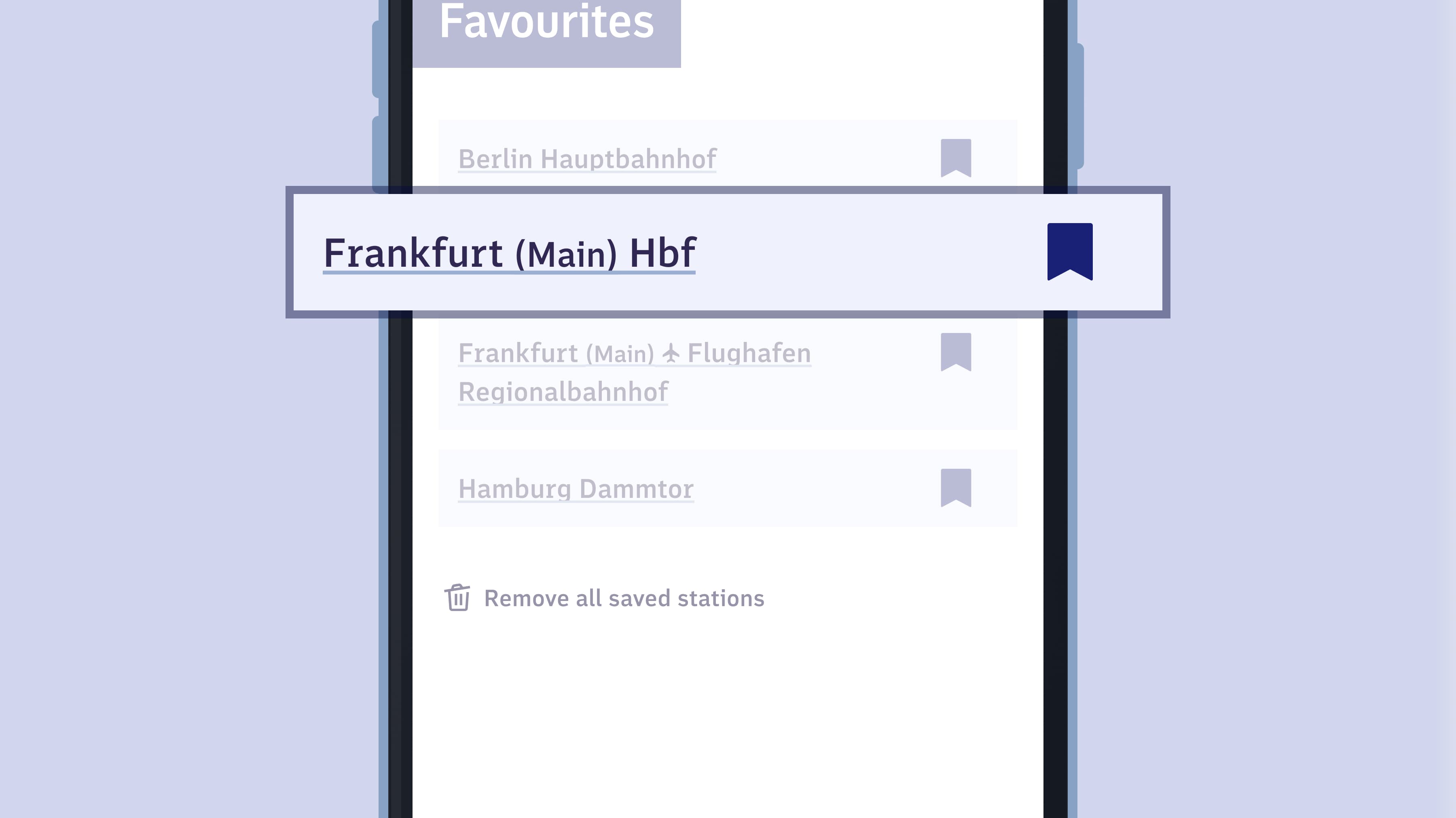 3. The station is now saved to your favourites – and accessible at any time with just one click.