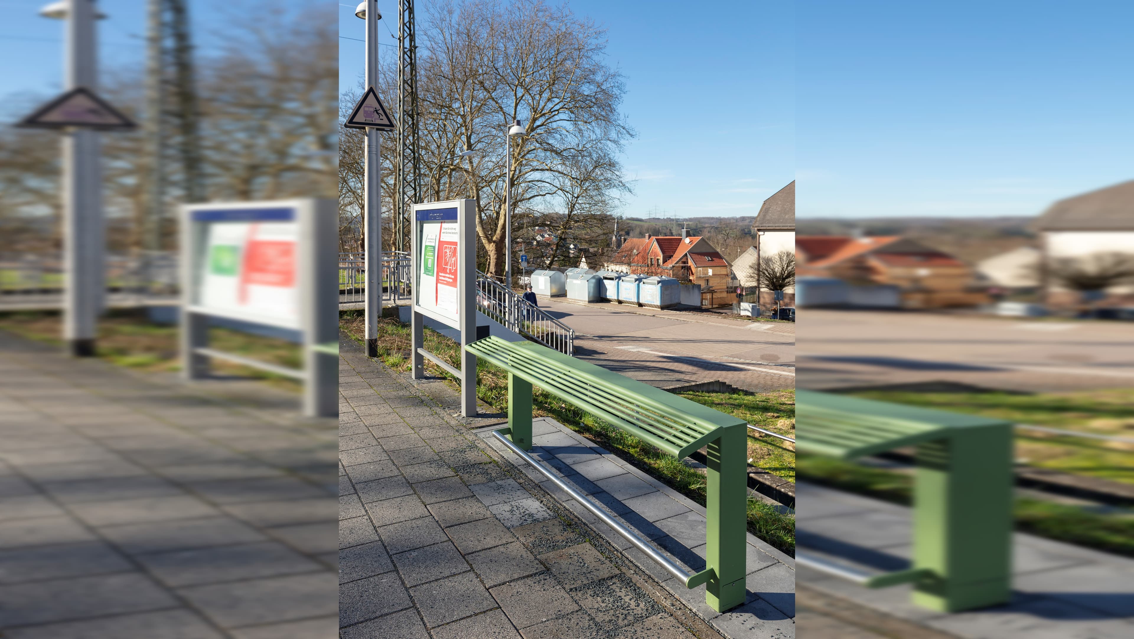 Blick auf grünen Anlehner.