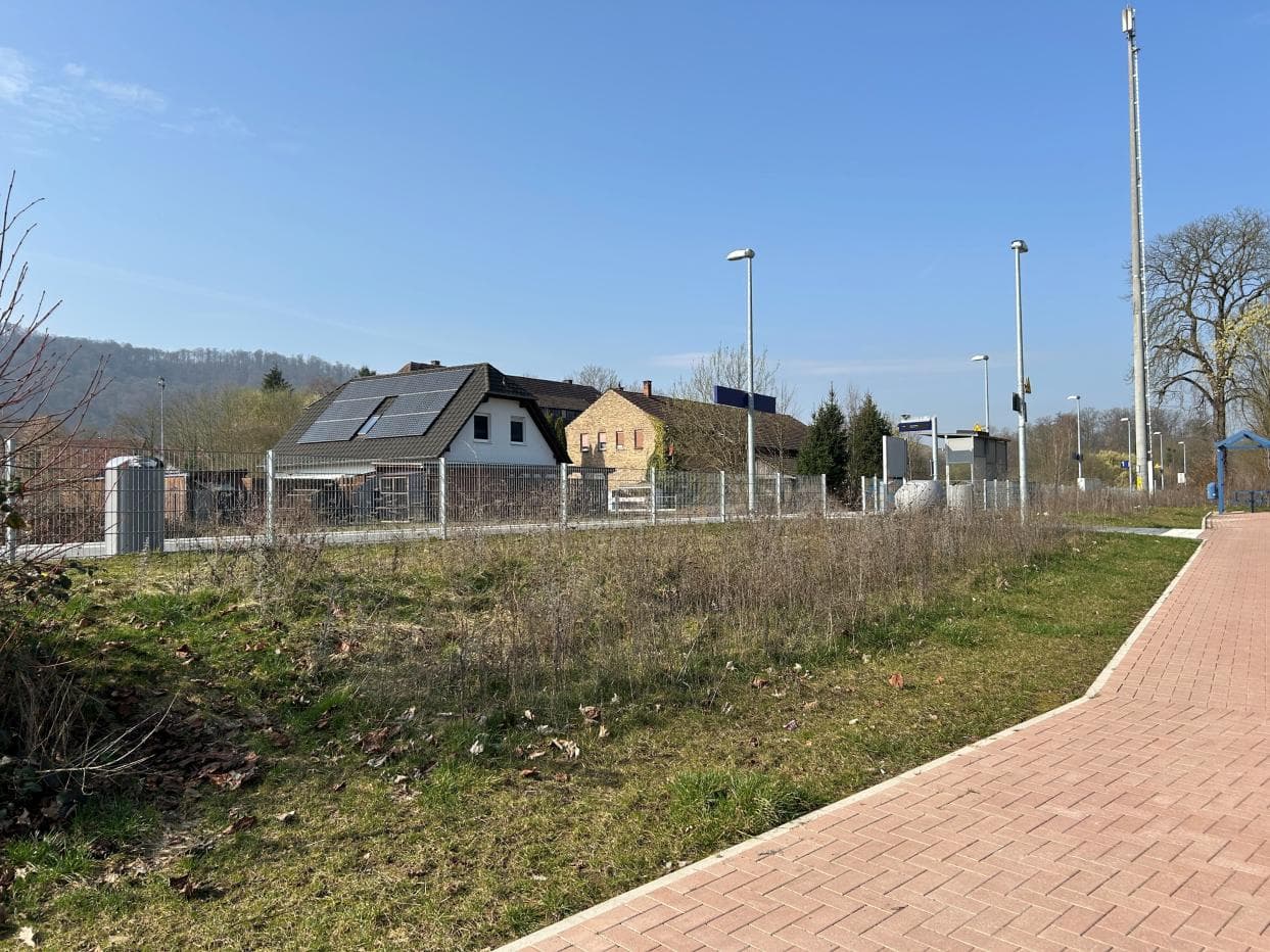 Grünfläche vor der Neugestaltung.