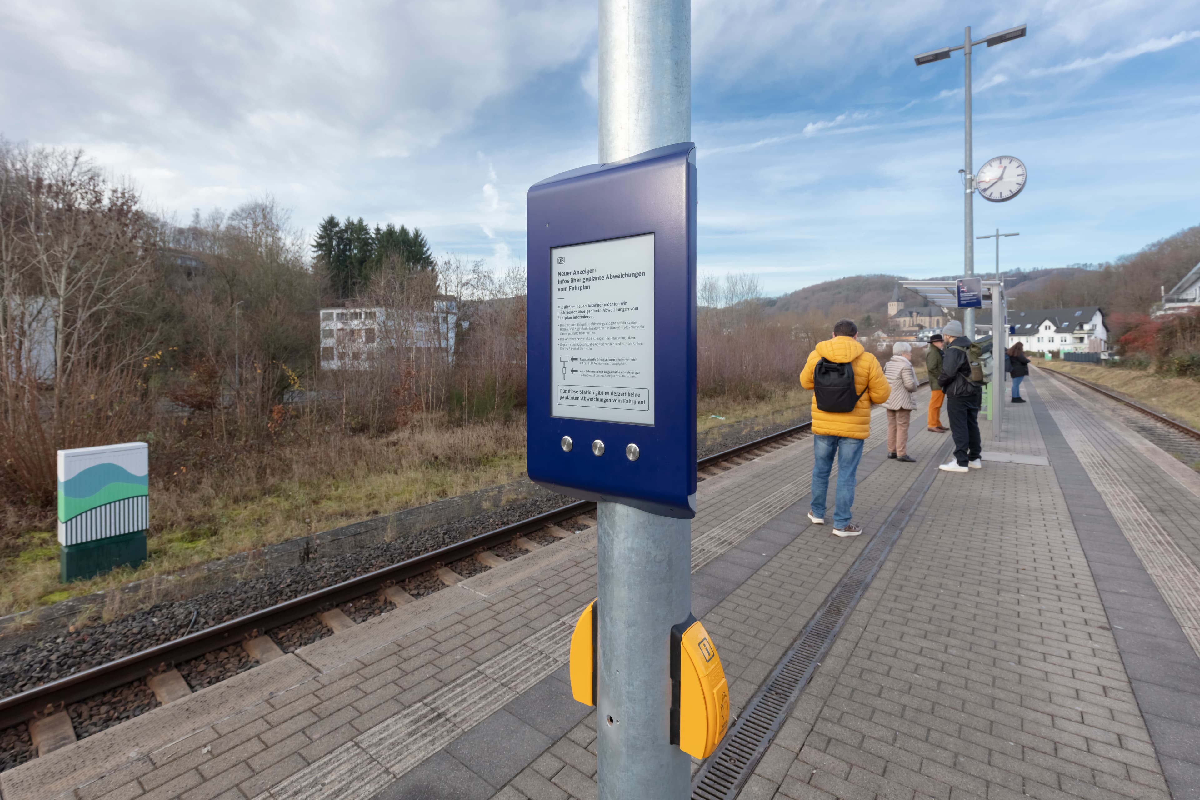 Detailaufnahme des digitalen Anzeigers Bau (DAB).