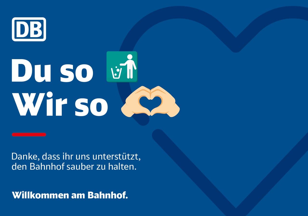 The design of a new rubbish bin sticker at stations.