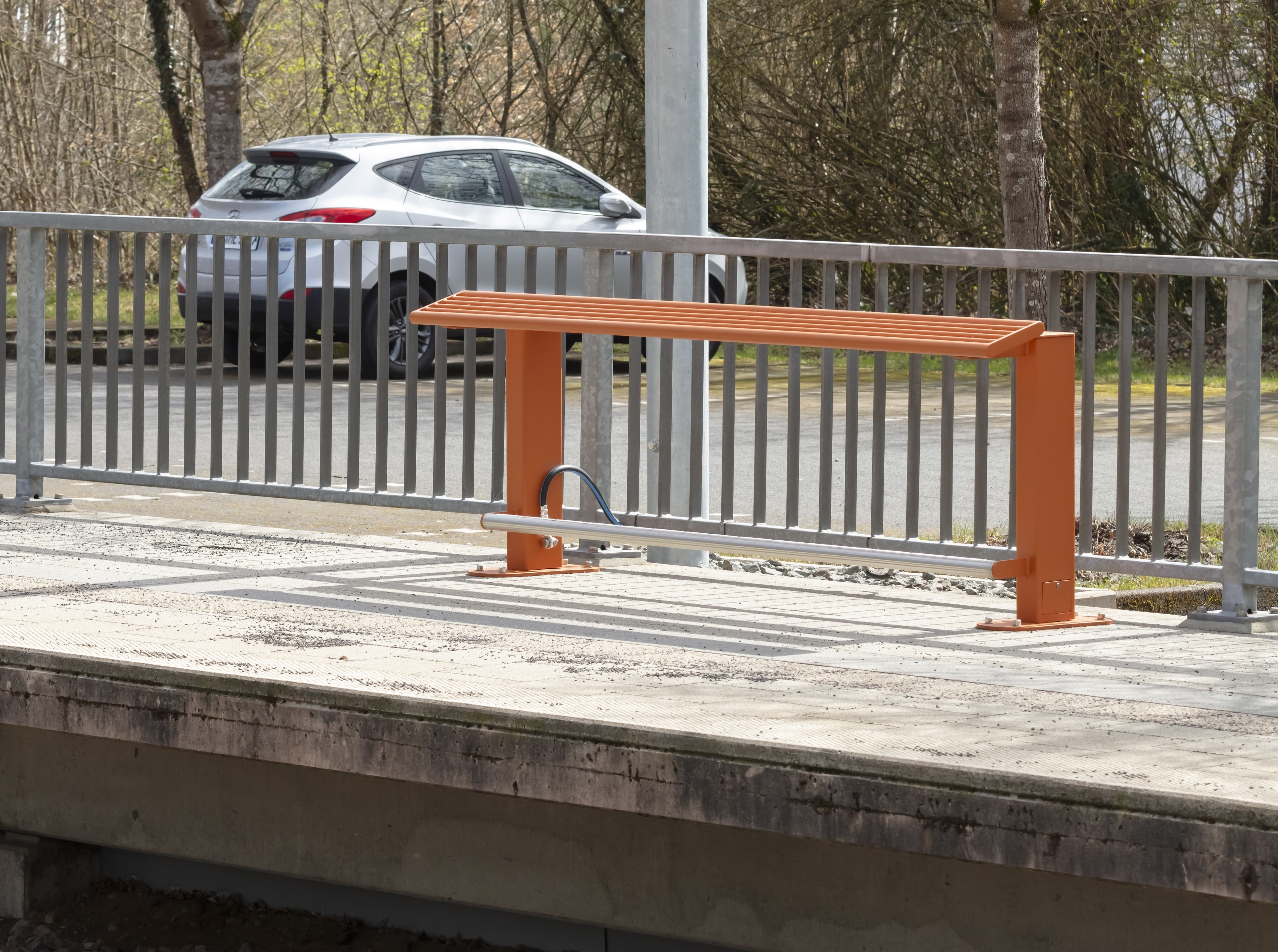 Detailaufnahme eines neuen Anlehners.