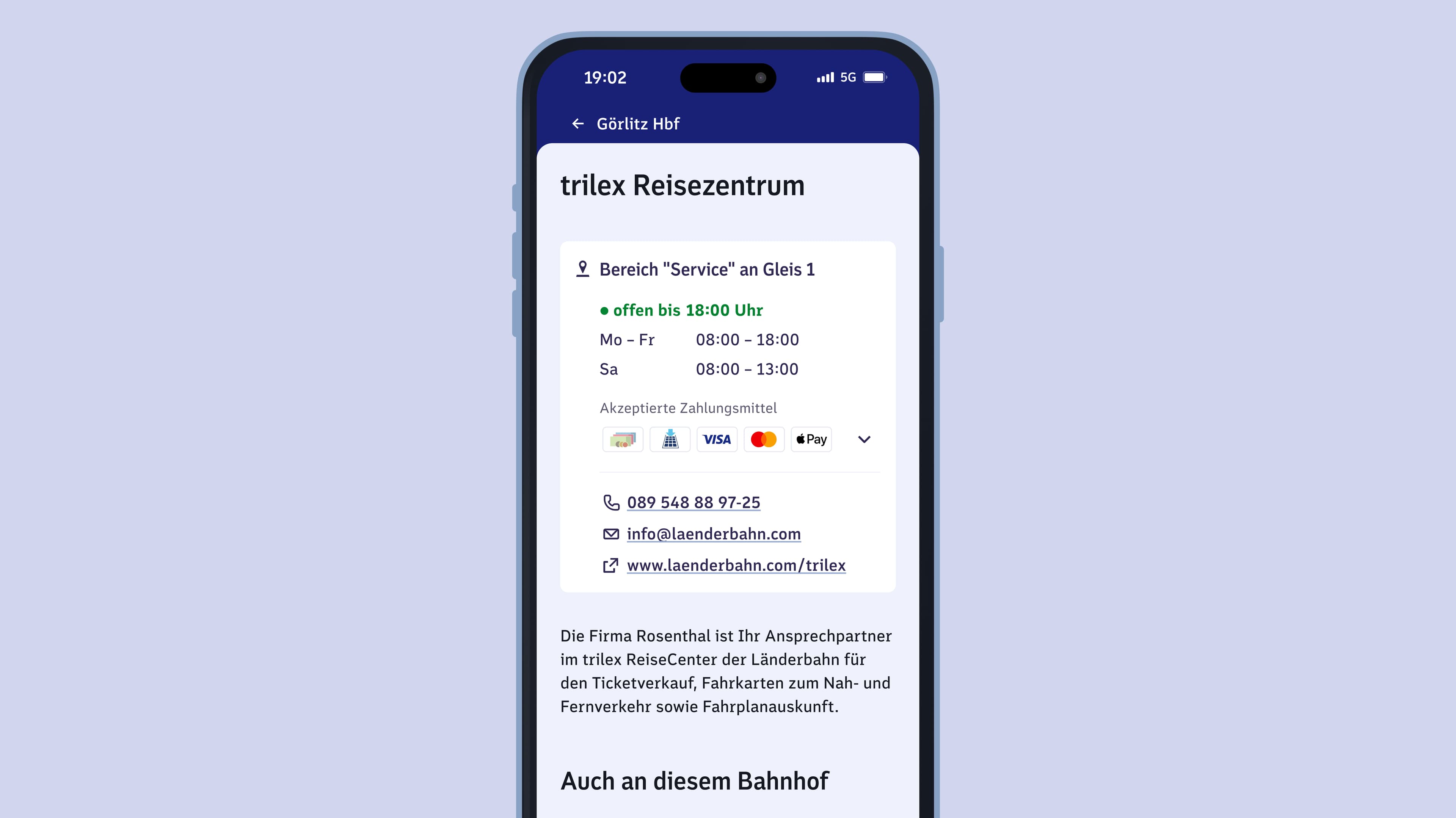 Detailseite trilex Reisezentrum Görlitz
