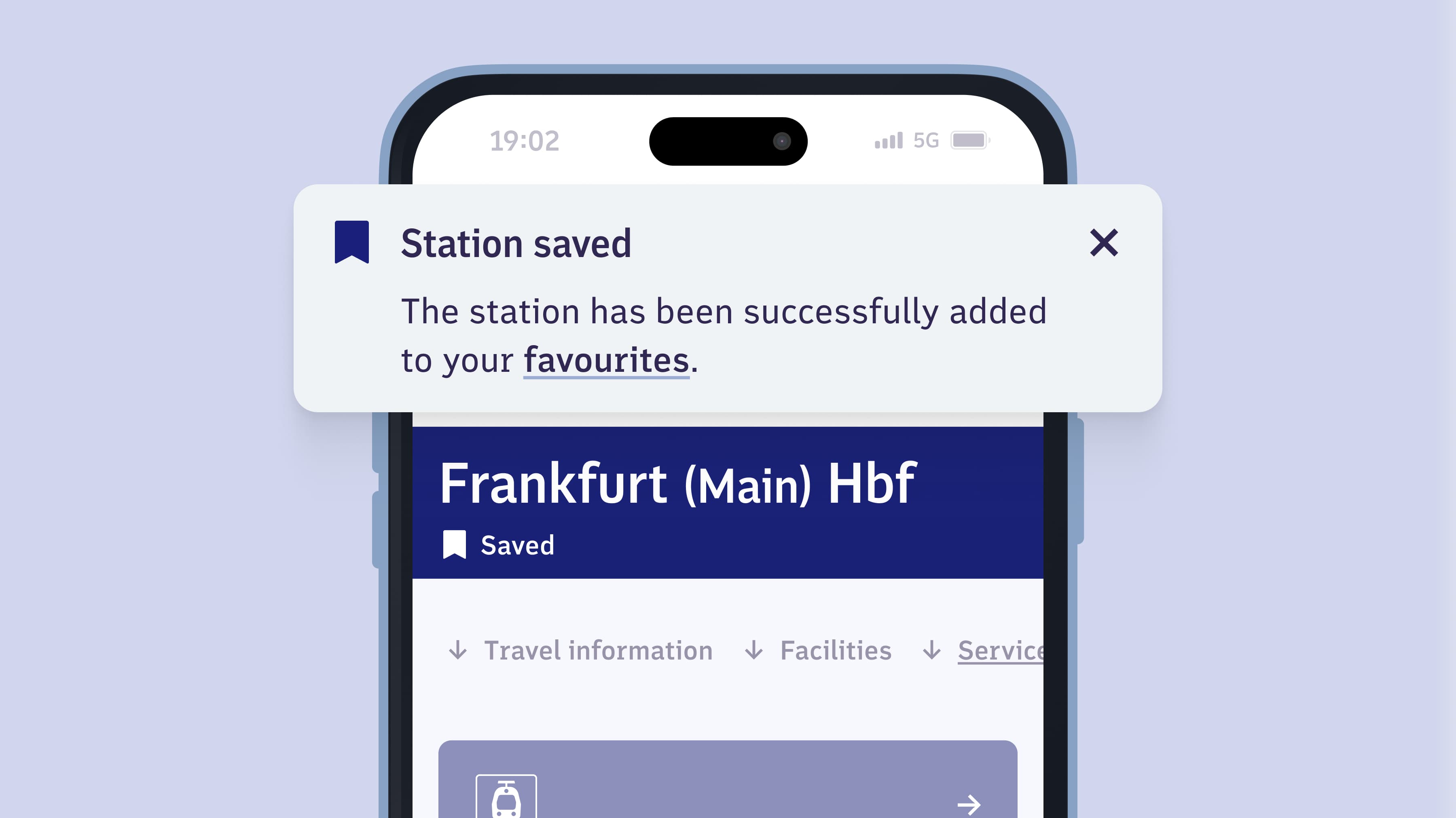 Click ‘Save’ below the station name.