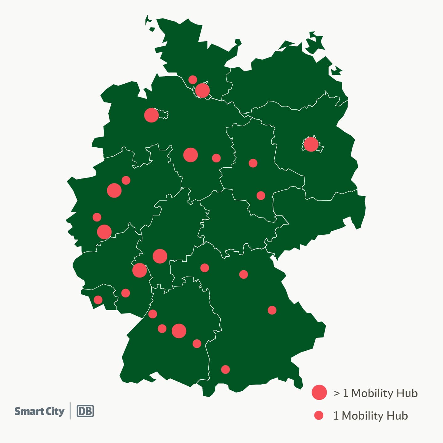 An den Mobility Hubs an den Bahnhöfen finden Reisende sämtliche Sharing-Angebote gebündelt an einem Ort.