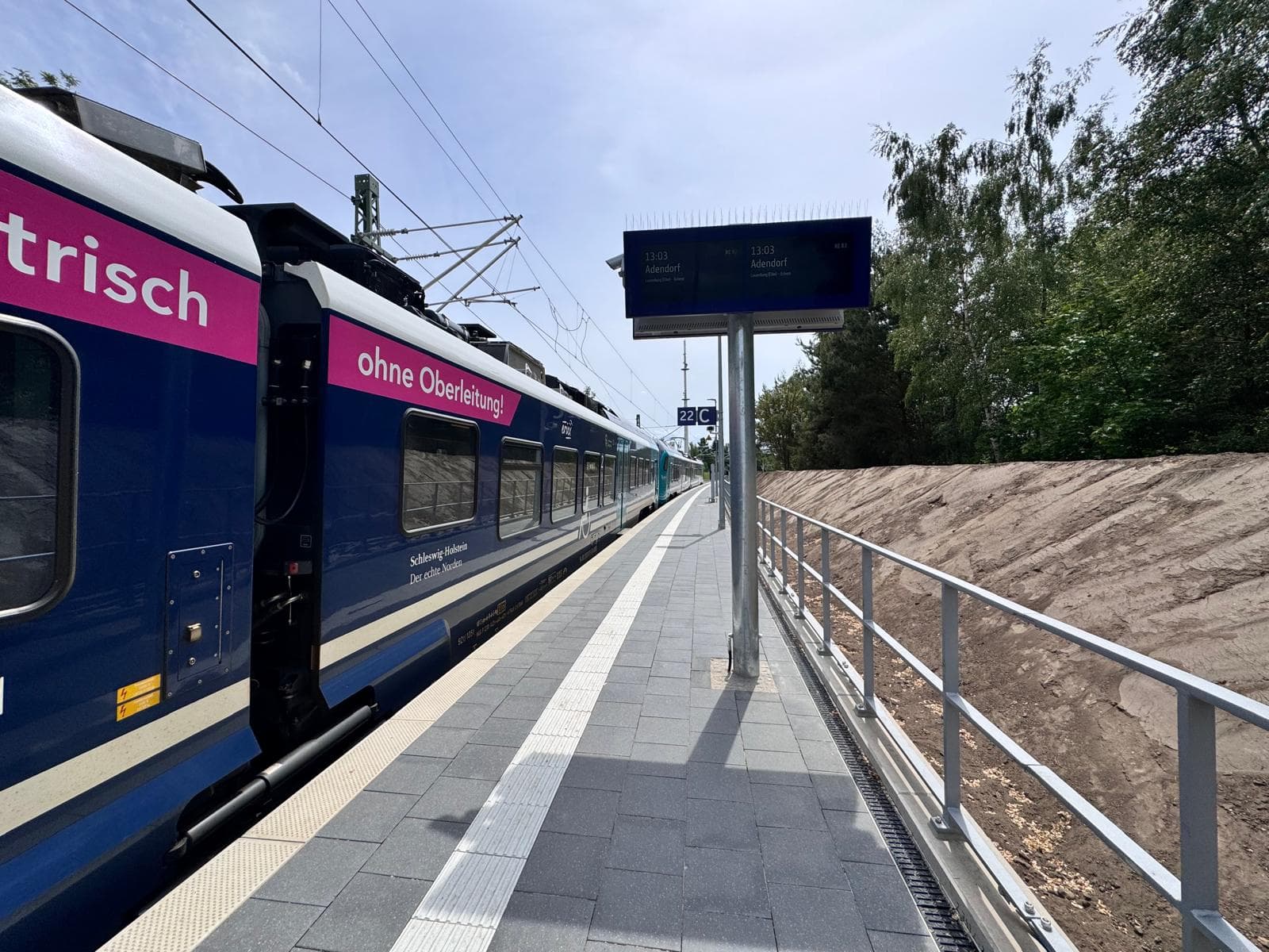 Einer der verlängerten Bahnsteige.
