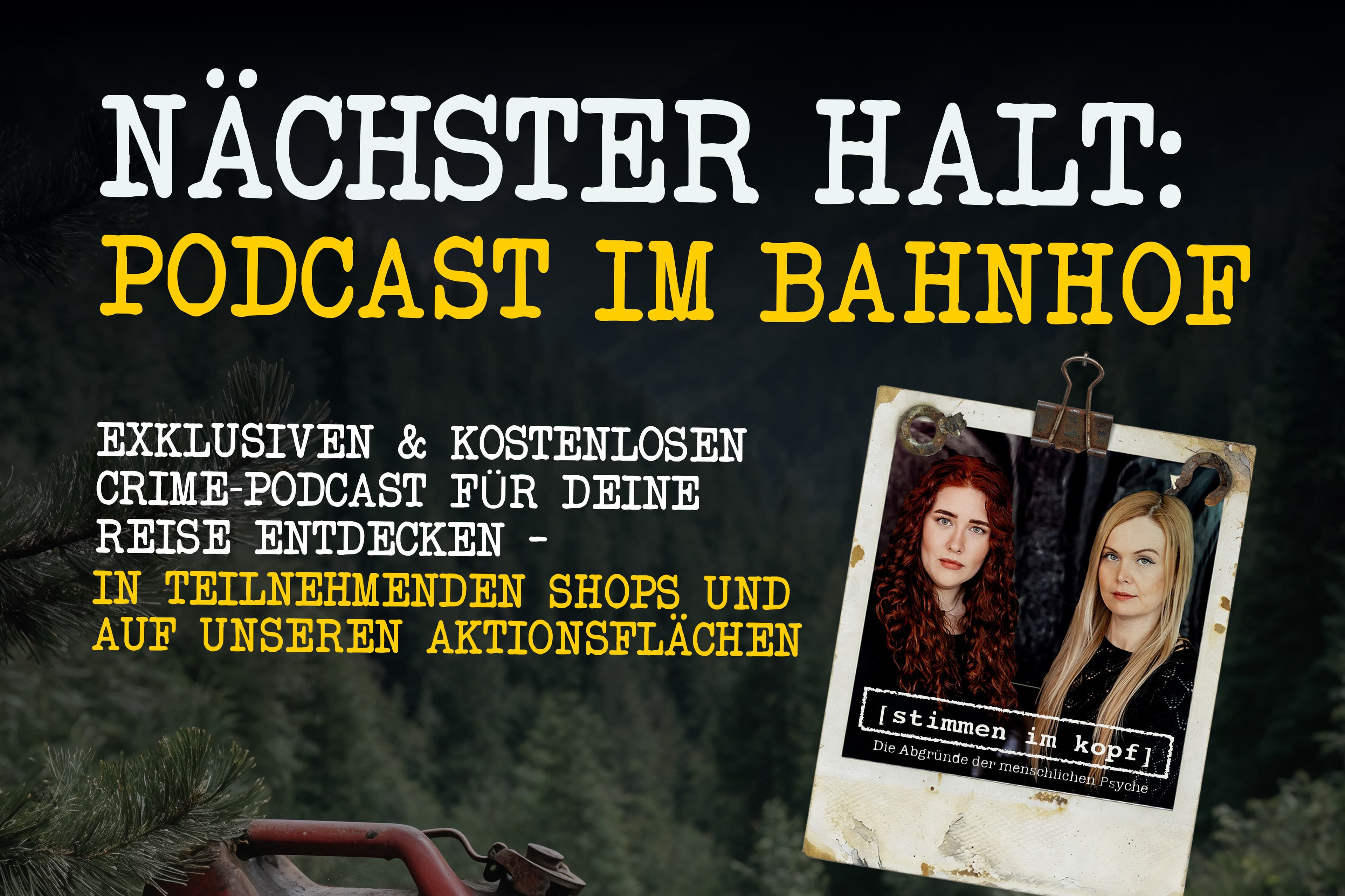 Poster for the podcast "Stimmen im Kopf".